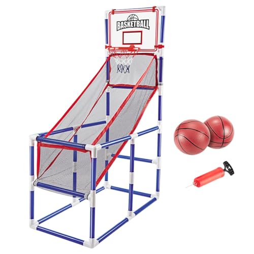 Oshhni Basketball Shootout Basketball Arcade-Spiel Indoor Outdoor Basketball Spiel Spielzeug für alle Spieler, 47x92cm 2 Bälle von Oshhni