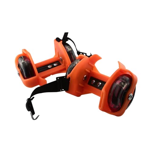 Oshhni Fersenräder Rollschuhlaufen Klettverschluss Rollschuhe Skating Schuhe Roller Heel Skates, Orange von Oshhni