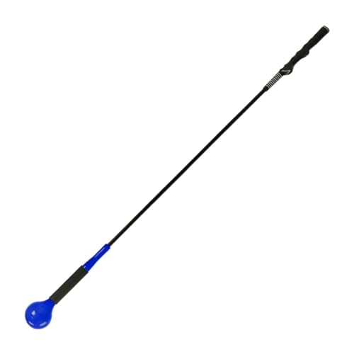 Oshhni Golfschwungtrainer-Hilfe zum Aufwärmen, rutschfestes Zubehör, tragbares Golf-Übungswerkzeug, Golf-Training für Golferinnen und Golfer, Blau geriffelter Griff von Oshhni