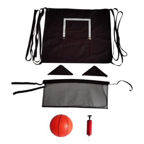 Oshhni Mini-Basketballkorb für Trampolin, Trampolin-Aufsatz, Torspiel für draußen, 1 Kugel von Oshhni