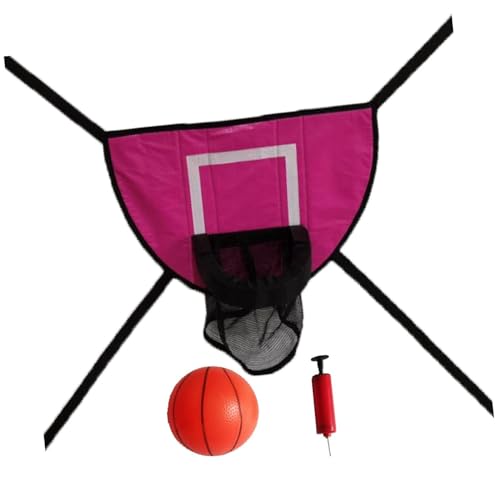 Oshhni Mini Basketballkorb für Trampolin mit Umzäunung Trampolin Befestigung Zubehör Universal Basketballständer, mit einem Ball von Oshhni