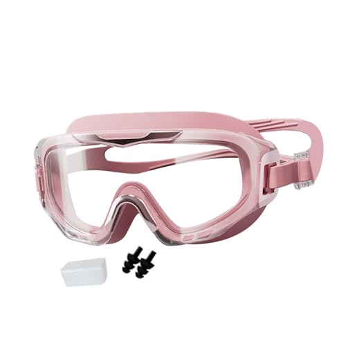 Oshhni Schwimmbrille mit Ohrstöpsel, Schwimmbrille Schwimmbrille Brille für Erwachsene im Freien, ROSA von Oshhni