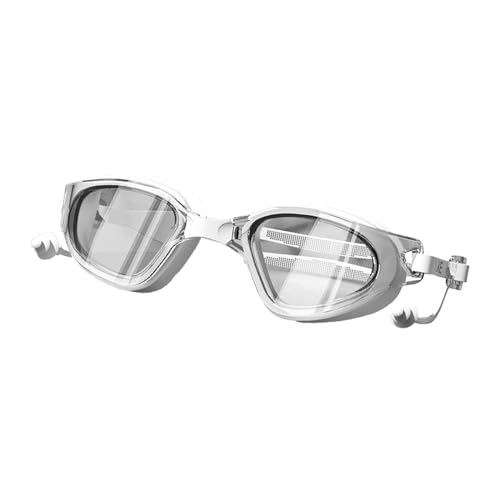 Oshhni Schwimmbrille mit Ohrstöpsel Schwimmbrille Brille Schwimmbrille für Schwimmbad, WEISS von Oshhni