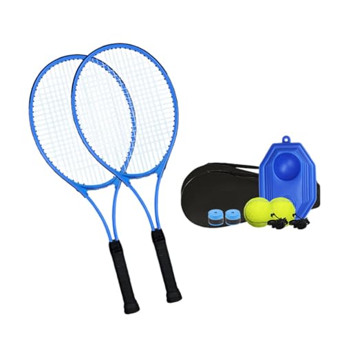 Oshhni Solo-Tennistrainer-Ball, Tennis-Trainingsgerät, Park, Einzelspieler, Selbstübungen für drinnen und draußen für Kinder und Erwachsene, Blau von Oshhni