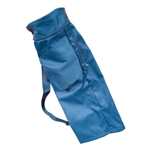 Oshhni Yogamatten-Tasche, Tragetasche für Damen und Herren, multifunktionale Sporttasche, Übungs-Yogamattenhalter mit Kordelzug für Fitnessübungen, Blau von Oshhni