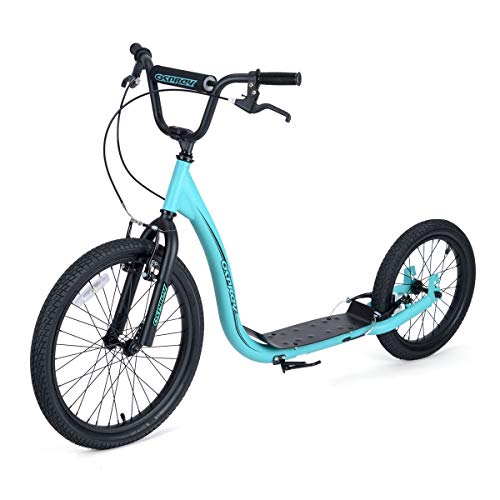 BMX Big Wheels, Bike Bicycle Off Road Scooter with Adjustable Handlebars and Calliper Brakes, Blue, One Size von Osprey
