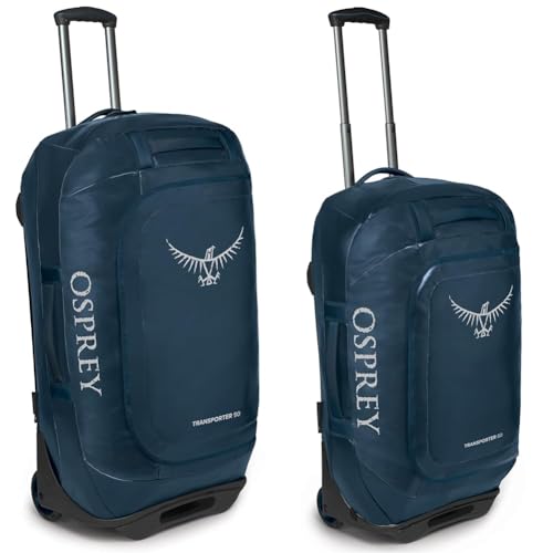 Osprey Unisex – Erwachsene Rolling Transporter 90 Duffel Bag, Venturi Blue, O/S & Unisex – Erwachsene Rolling Transporter 60 Duffel Bag, Venturi Blue, O/S von Osprey