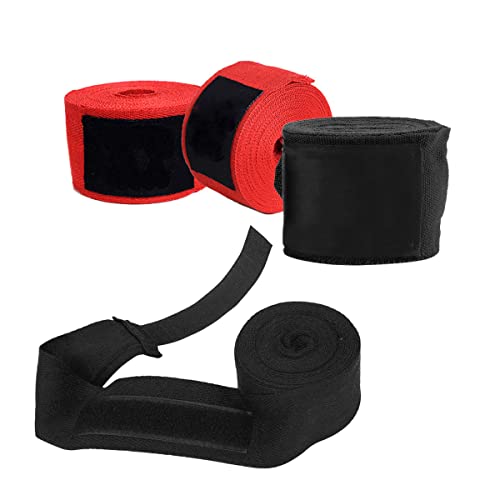 Osuter 2 Paar Boxbandagen mit Daumenschlaufe Halb Elastische Bandagen Boxen Boxing Gloves für Kickboxen Box Bandage Sport(2.5M und 1.5M) von Osuter