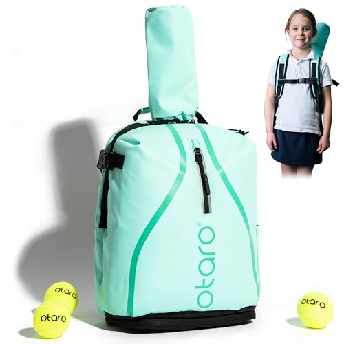 Otaro Premium Tennisrucksack Kinder (mintgrün) | Innovative Raumaufteilung & Hochwertige Verarbeitung | Deutsches Start-Up Unterstützen | Nie mehr Chaos in der Tennistasche, Tennis, Tennisbälle von Otaro