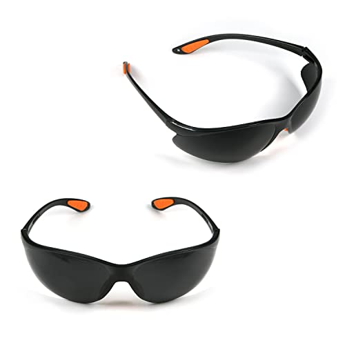 Othmro Schutzbrille für Arbeit und Sport, Polycarbonat, Sicherheits-Sonnenbrille, grauer Rahmen, graue Gläser, 1 Stück von Othmro