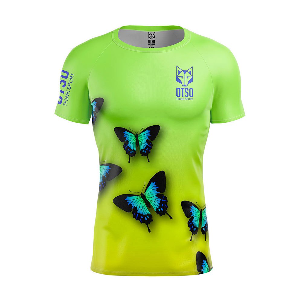 Otso Butterfly Short Sleeve T-shirt Gelb XL Mann von Otso