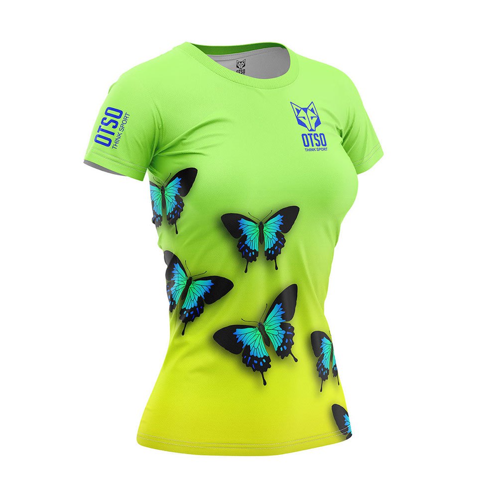 Otso Butterfly Short Sleeve T-shirt Gelb XS Frau von Otso