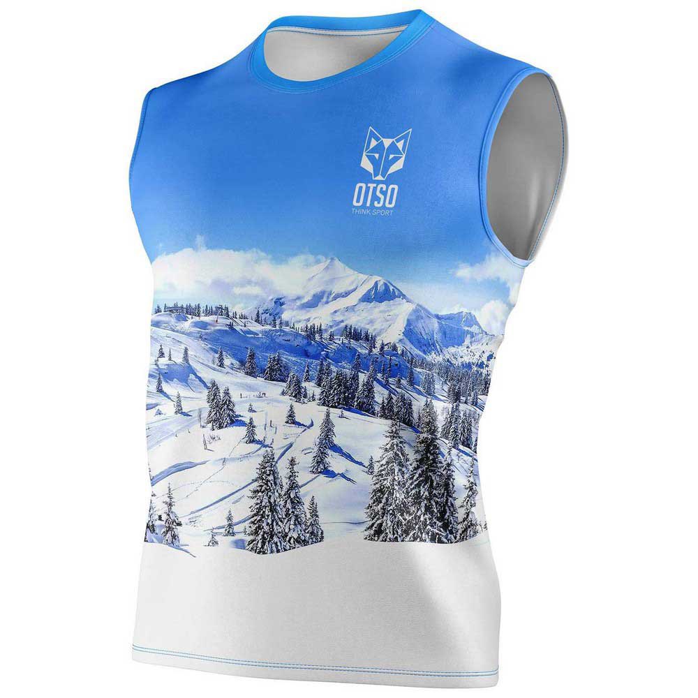 Otso Camiseta M/corta Snow Forest Blau M Mann von Otso