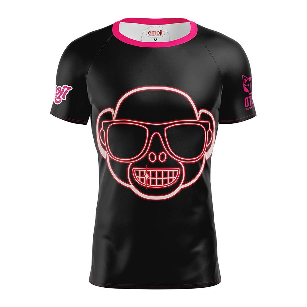 Otso Emoji Monkey Neon Short Sleeve T-shirt Schwarz M Mann von Otso