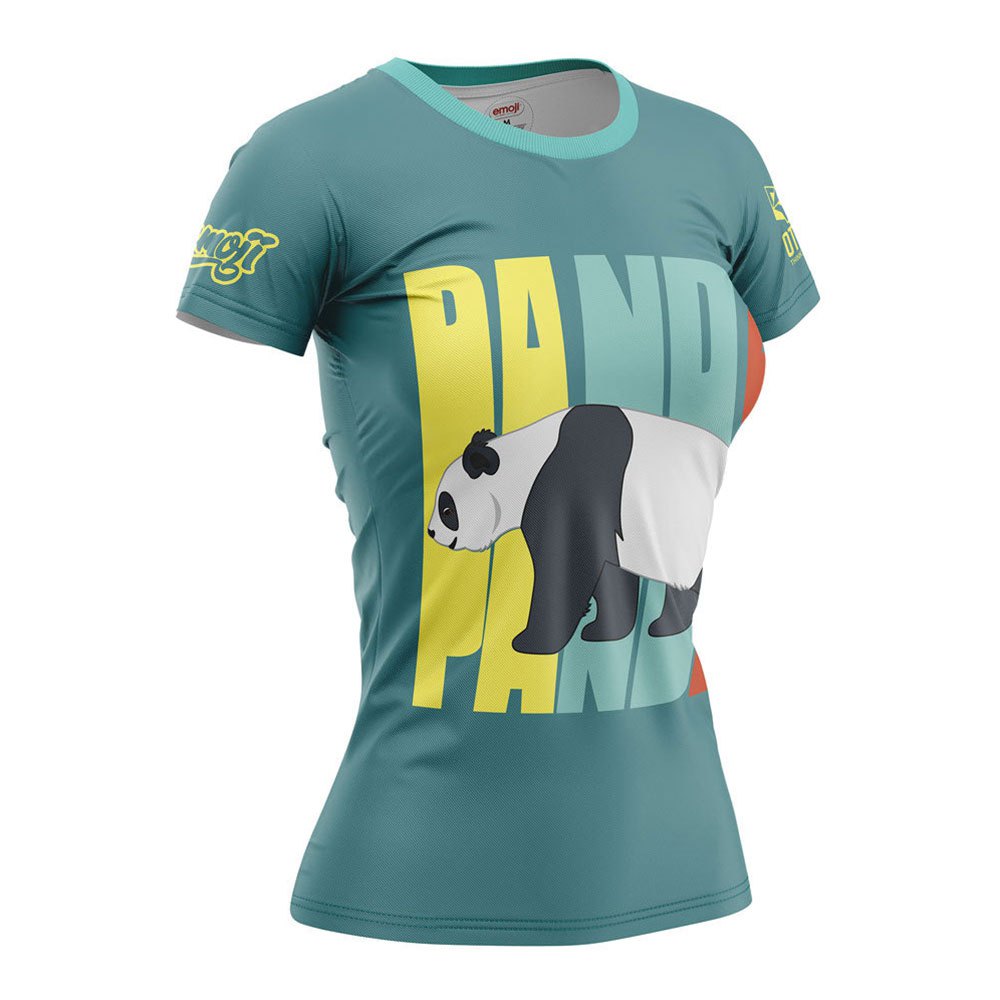 Otso Emoji Panda Short Sleeve T-shirt Grün L Frau von Otso