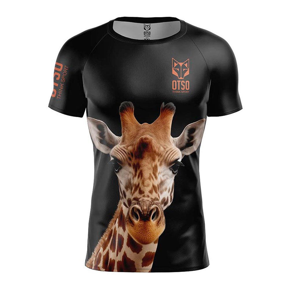 Otso Giraffe Short Sleeve T-shirt Schwarz L Mann von Otso