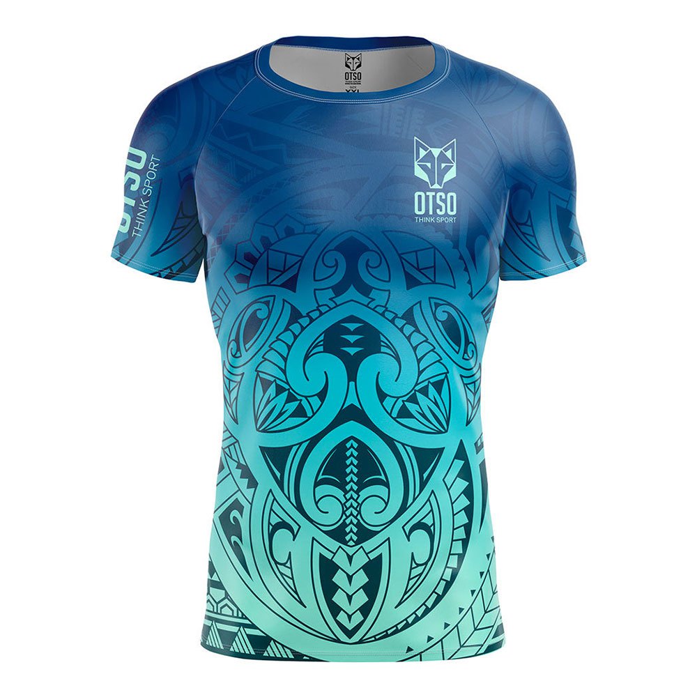 Otso Maori Tangaroa Short Sleeve T-shirt Blau XL Mann von Otso