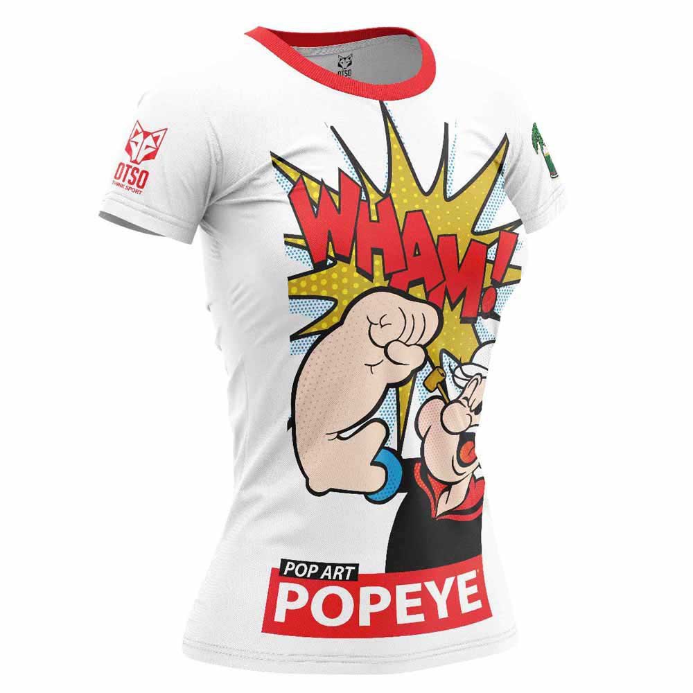 Otso Popeye Pop Art Short Sleeve T-shirt Beige XS Frau von Otso