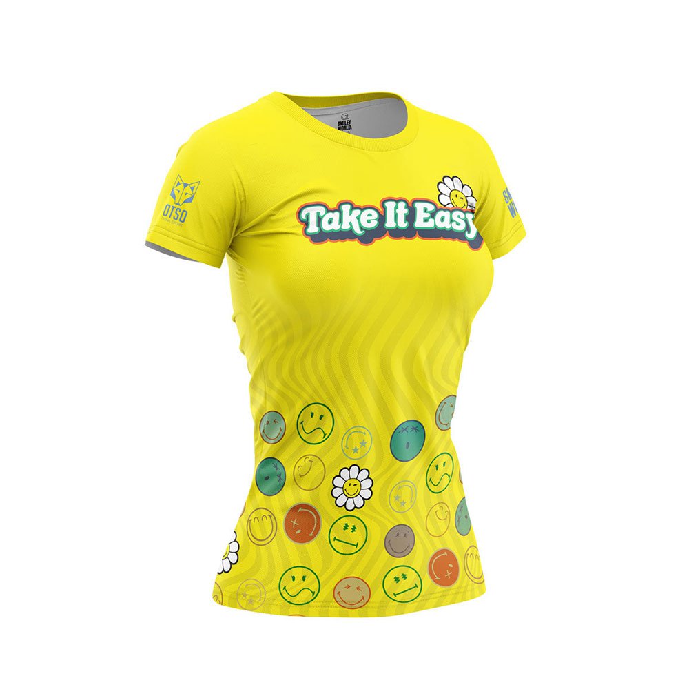 Otso Smileyworld Easy Short Sleeve T-shirt Gelb XS Frau von Otso