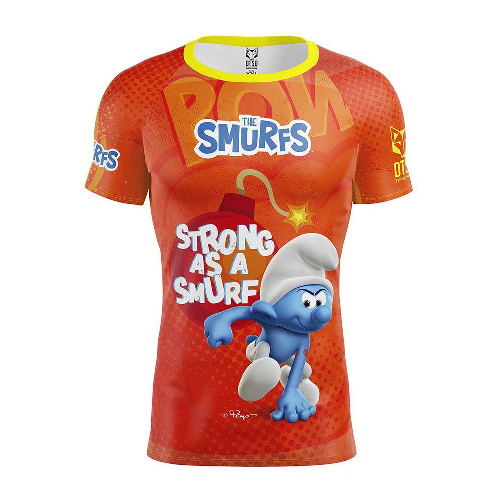 Otso Strong As A Smurf Short Sleeve T-shirt Orange S Mann von Otso