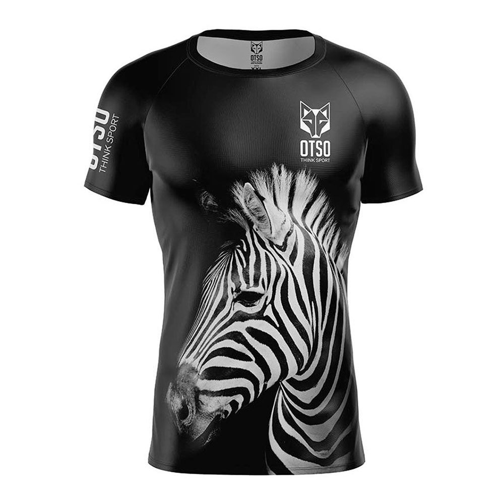 Otso Zebra Short Sleeve T-shirt Schwarz L Mann von Otso