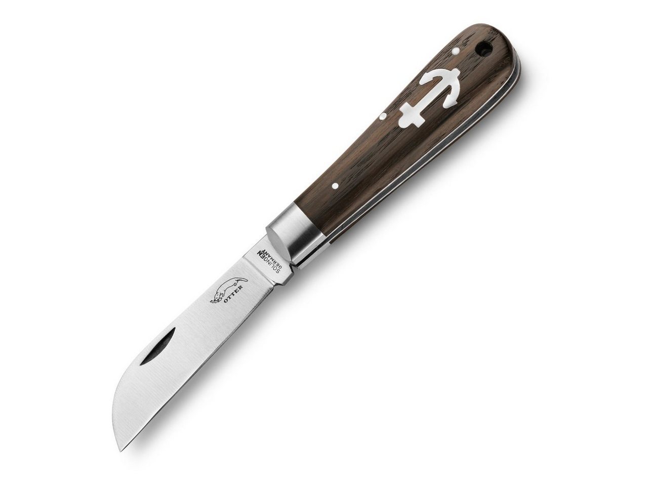 Otter Messer Taschenmesser Anker-Messer groß Räuchereiche Carbonstahlklinge, Slipjoint von Otter Messer