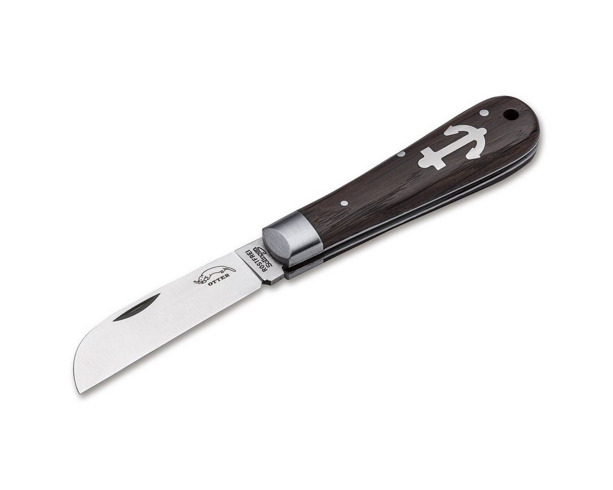 Otter Messer Taschenmesser Ankermesser klein Räuchereiche, Klinge rostfrei, Slipjoint von Otter Messer