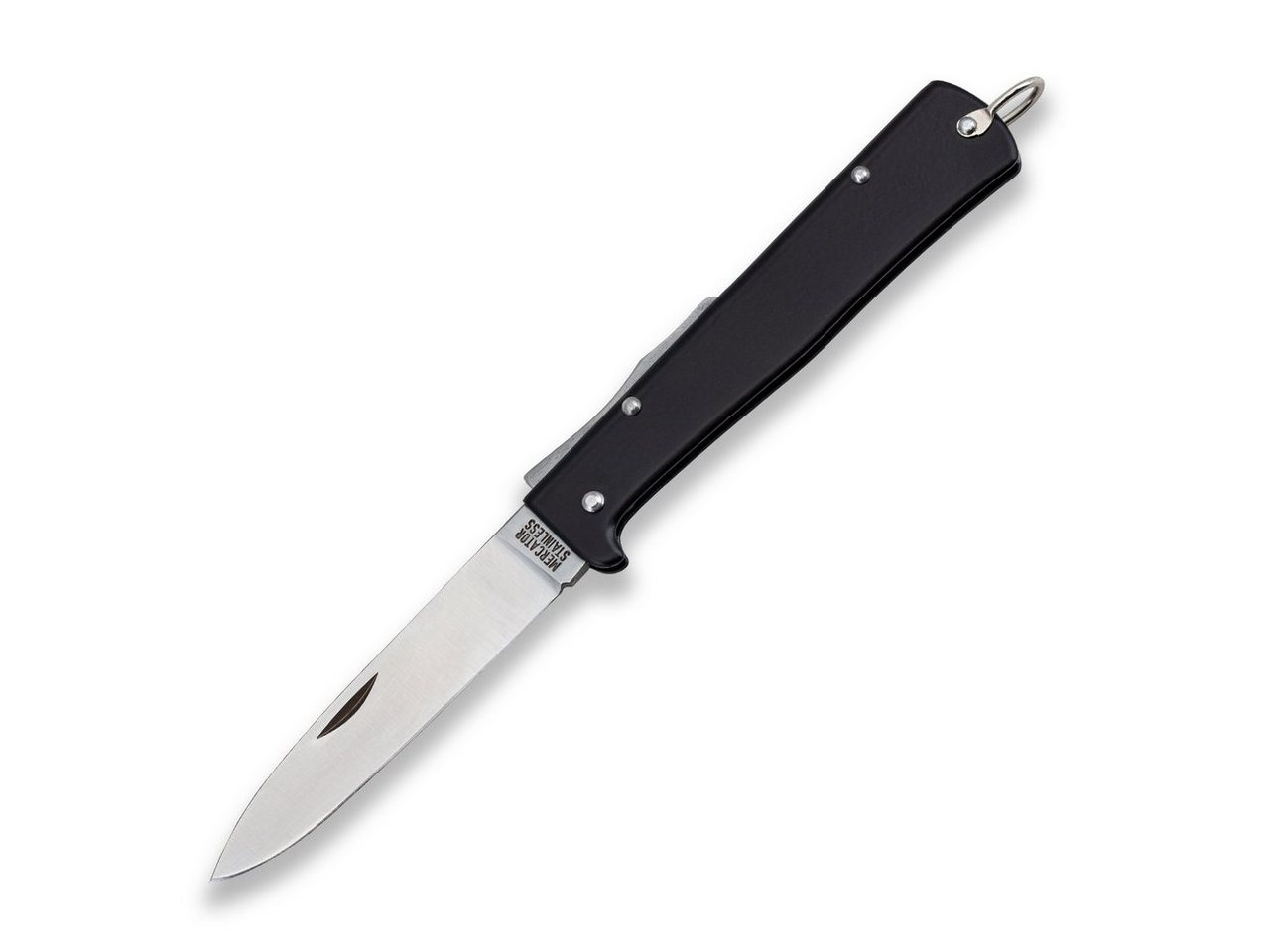 Otter Messer Taschenmesser Mercator-Messer groß schwarz Stahlgriff Backlock, Klinge rostfrei von Otter Messer