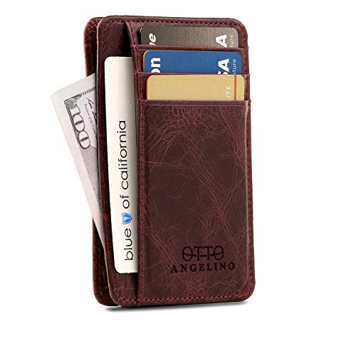 Otto Angelino Geldbörse aus echtem Leder Karteninhaber Bankkarten, Geld, Führerschein – Unisex von Otto Angelino