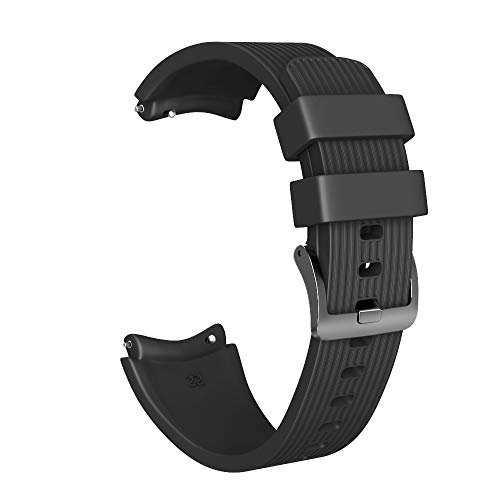 Armband für Huawei Watch GT, Silikon Sportarmband Uhrenarmband Erstatzband Ersetzerband Fitness Verstellbares Uhrenarmband Fitnessband Wristband Armbänder (Schwarz) von Ouneed Huawei Watch GT Armband