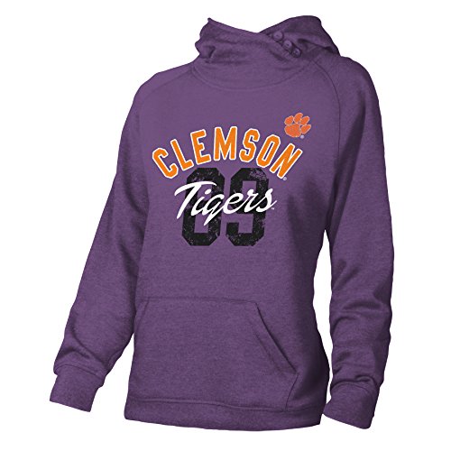 Ouray Sportswear NCAA Clemson Tigers W Asyum Redux Kapuze, Purple Heather, XL von Ouray Sportswear
