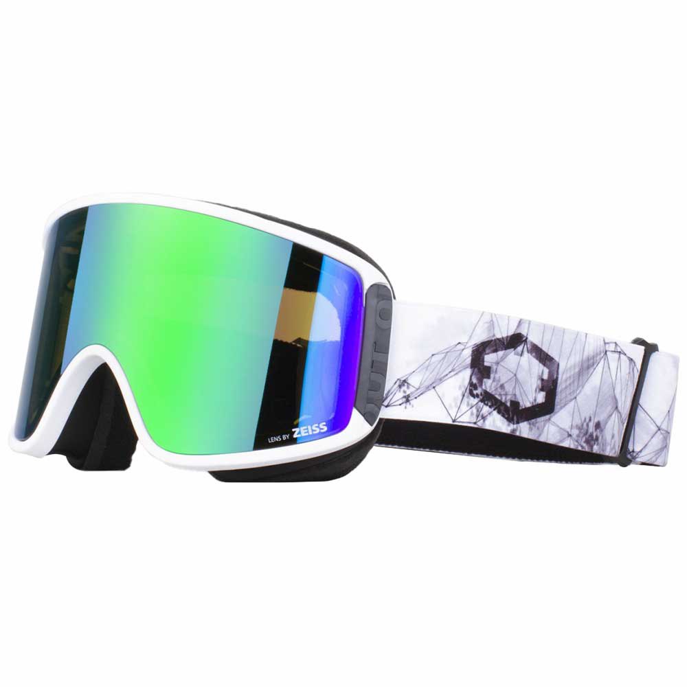 Out Of Shift Ski Goggles Weiß Green MCI/CAT2+Storm/CAT1 von Out Of