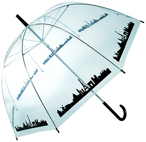 OOTB Dome Umbrella, Skyline Paris Regenschirm, 84 cm, Transparent von Out of the blue