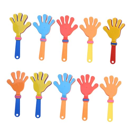 Outanaya 10 Stück Palmen Klatschen Lustige Handklöppel Kreative Handflächen Klatschen Kunststoff Handflächen Klatschen Kinderspielzeug Party Handklatschen Jubel Werkzeuge Kunststoff von Outanaya