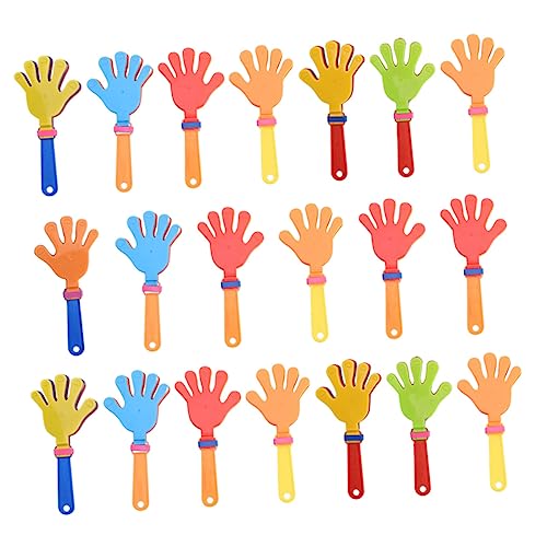 Outanaya 20 Stück Palmen Klatschen Kinder Jubel Requisite Kinderspielzeug Handkrachmacher Kunststoff Handflächen Klatschen Hände Klatschen Spielzeug Jubelwerkzeuge Kunststoff Handklöppel von Outanaya
