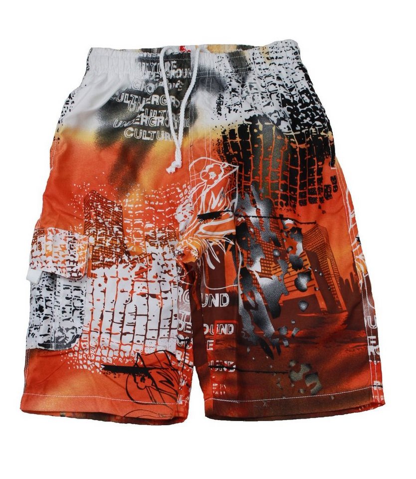 Outburst Badeshorts Nickel Sportswear Bermuda Shorts Boardshorts mit Tasche orange von Outburst