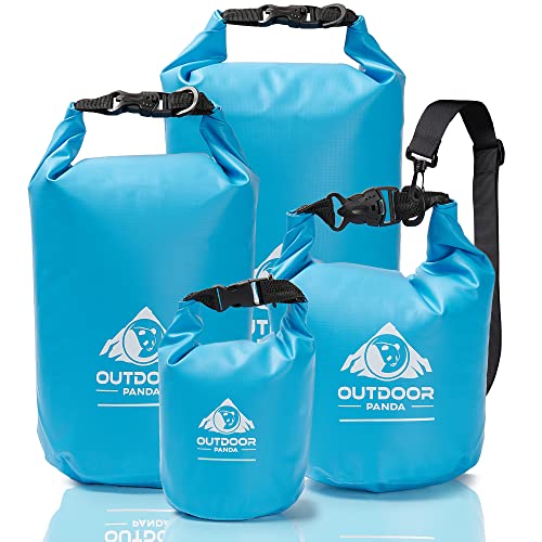 Outdoor Panda Dry Bag Set| wasserdichter Seesack für Kajak, Kanu, Boot, Strand, Angeln, Rafting, Surfen, Fahrrad, Wandern, Outdoor, Camping | Blau | Set (inkl. 2L, 5L, 10L & 15L) von Outdoor Panda