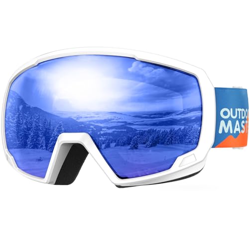 OutdoorMaster Kids Ski Goggles, Snowboard Goggles - Snow Goggles for Kids,Youth with Anti-Fog 100% UV Protection Spherical Lens - Bluebird Day von OutdoorMaster