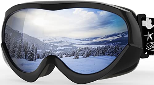 OutdoorMaster Kinder Skibrille - Helmkompatible Schneebrille für Jungen & Mädchen mit 100% UV-Schutz - VLT 10.1% von OutdoorMaster