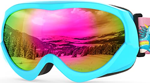 OutdoorMaster Kinder Skibrille - Helmkompatible Schneebrille für Jungen & Mädchen mit 100% UV-Schutz - VLT 13.5% von OutdoorMaster