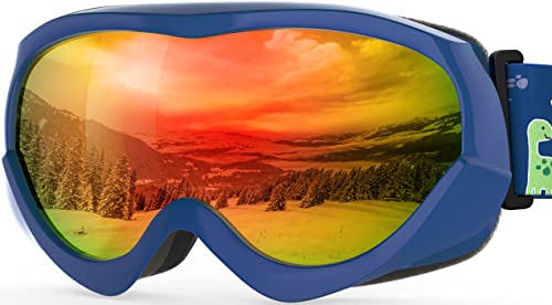 OutdoorMaster Kinder Skibrille - Helmkompatible Schneebrille für Jungen & Mädchen mit 100% UV-Schutz - VLT 14.3% von OutdoorMaster