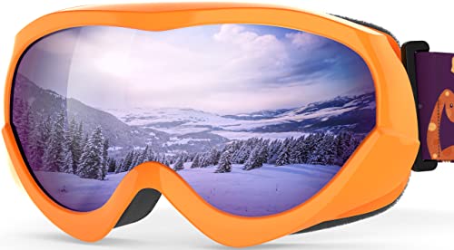 OutdoorMaster Kinder Skibrille - Helmkompatible Schneebrille für Jungen & Mädchen mit 100% UV-Schutz - VLT 30% von OutdoorMaster