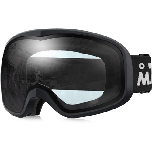 OutdoorMaster Owl Skibrille OTG, Schnee Snowboardbrille für Männer Frauen Jugendliche, Anti-Beschlag, 100% UV-Schutz von OutdoorMaster