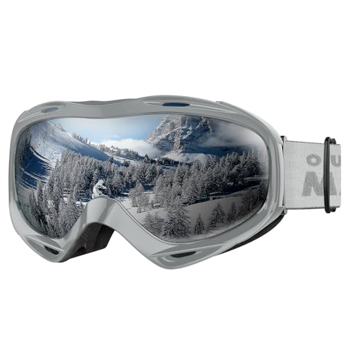 OutdoorMaster Premium Skibrille, Snowboardbrille Schneebrille OTG 100% UV-Schutz mit Rahmen Anti-Nebel, helmkompatible Ski Goggles für Damen und Herren/Jungen und Mädchen (VLT 11.3%) von OutdoorMaster