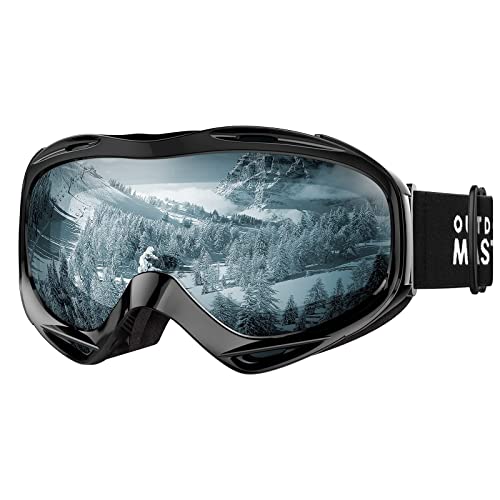 OutdoorMaster Unisex Skibrille OTG für Damen und Herren, Snowboard Brille Schneebrille 100% UV-Schutz skibrille für brillenträger, Anti-Nebel Snowboard Brille Ski Goggles für Jungen (VLT80%) von OutdoorMaster