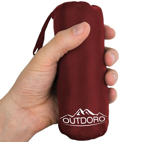 Outdoro Hüttenschlafsack, Ultra-Leichter Reise-Schlafsack, nur 230 g aus Mikrofaser, dünn & klein, Inlett, Travel-Sheet von Outdoro