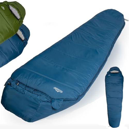 Outdoro Schlafsack 3-4 Jahreszeiten für Outdoor & Camping im Frühling, Herbst & Winter - für Erwachsene Damen & Herren von Outdoro