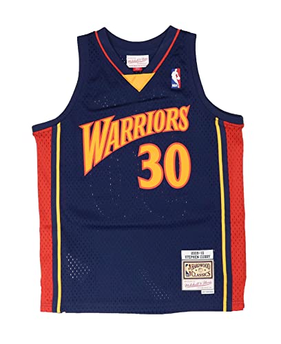 Mitchell & Ness Stephen Curry #30 Golden State Warriors NBA Kids Swingman Road Jersey - S von Outerstuff
