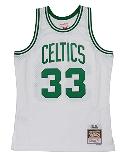 OuterStuff Mitchell & Ness Larry Bird #33 Boston Celtics NBA Kids Swingman Home Jersey - S von Outerstuff