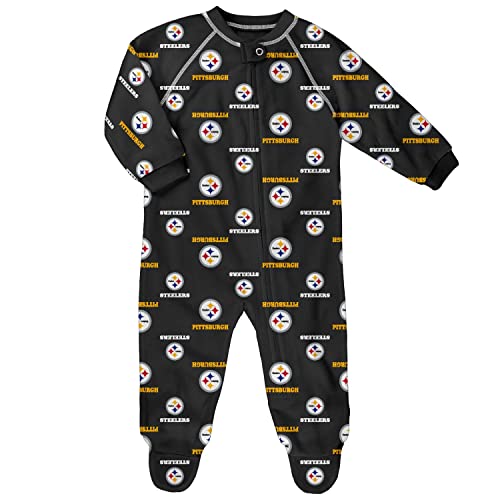 OuterStuff NFL Baby Zip Strampler - Raglan Pittsburgh Steelers - 24M von Outerstuff